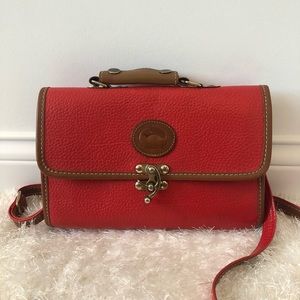 Dooney & Bourke red leather crossbody bag